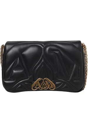 Alexander McQueen Torebki, Kobieta, Czarny, ONE SIZE, Pikowana torba na ramię w kolorze czarnym