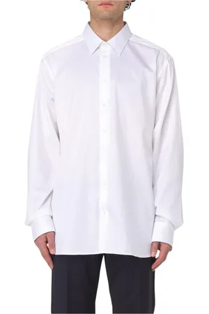 Emporio Armani Koszule, Mężczyzna, Biały, 3XL, Klasyczna Bawełniana Koszula w Białym