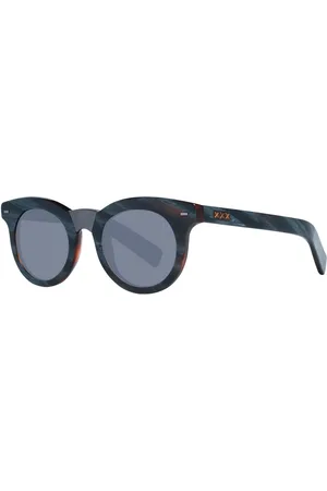 Ermenegildo Zegna Akcesoria, Mężczyzna, brązowy, ONE SIZE, Brązowe Męskie Okulary Przeciwsłoneczne Styl Cat Eye