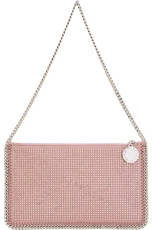 Stella McCartney Torebki, Kobieta, Różowy, ONE SIZE, Zamsz, Kryształowa Księga na Ramię