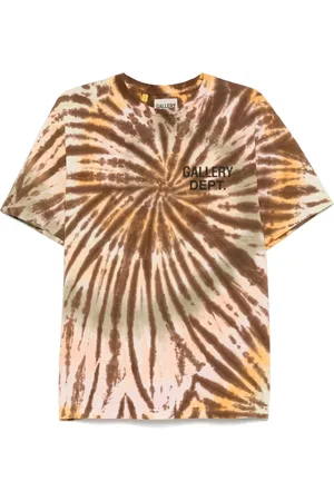 GALLERY DEPT. Koszulki, Mężczyzna, brązowy, XS, Tie-Dye Crew Neck T-shirt