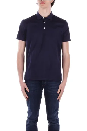 Dondup Koszulki, Mężczyzna, Niebieski, L, Niebieski Polo z Logo i Guzikami