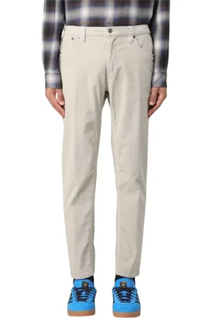 Dondup Spodnie, Mężczyzna, Beżowy, W35, Kremowe Sztruksowe Spodnie Casual