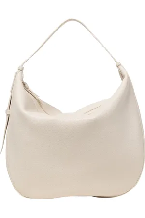 Armani Exchange Torebki, Kobieta, Biały, ONE SIZE, Biała Torba na Ramię w Kształcie Półksiężyca
