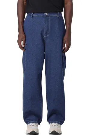 Pop Trading Company Jeansy, Mężczyzna, Niebieski, L, Denim, Stylowe Cargo Jeansyy dla Mężczyzn