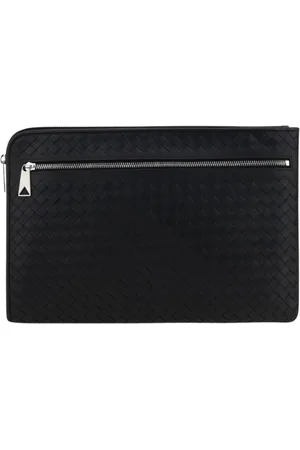 Bottega Veneta Torebki, Mężczyzna, Czarny, ONE SIZE, Czarna Zip Around Clutch