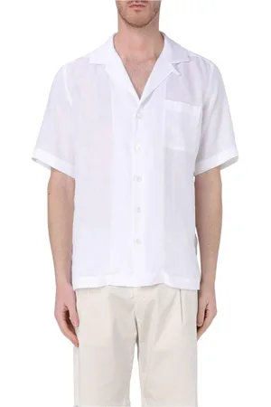 LARDINI Koszule, Mężczyzna, Biały, L, Elegancka Biała Koszula Bawełniana