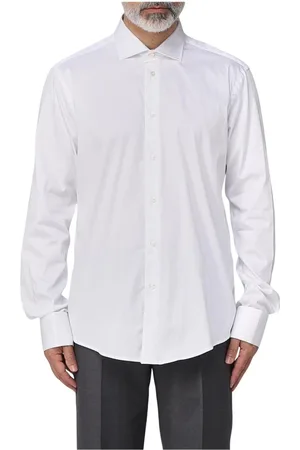 Brian Dales Koszule, Mężczyzna, Biały, 2XL, Biała Koszula z Długim Rękawem