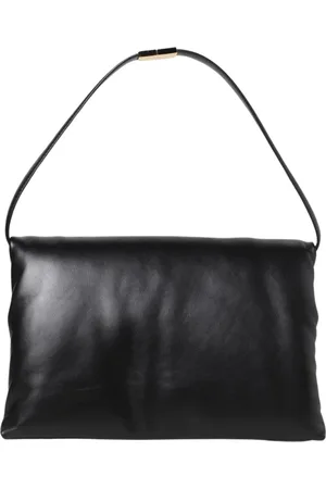 Marni Torebki, Kobieta, Czarny, ONE SIZE, Czarna Skórzana Torba na Ramię
