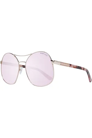 Guess Akcesoria, Kobieta, Różowy, ONE SIZE, Różowe Złoto Damskie Okrągłe Okulary Przeciwsłoneczne