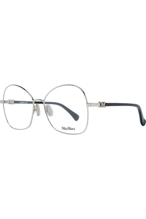 Max Mara Akcesoria, Kobieta, Żółty, ONE SIZE, Złote Okulary Optyczne Dla Kobiet Styl Motyla