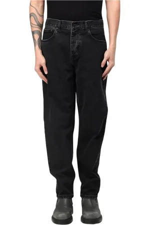 Carhartt Jeansy, Mężczyzna, Czarny, W30, Denim, Czarne Regular Fit Jeansyy dla Mężczyzn