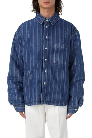 Jacquemus Koszule, Mężczyzna, Niebieski, M, Denim, Klasyczna Niebieska Koszula Denimowa
