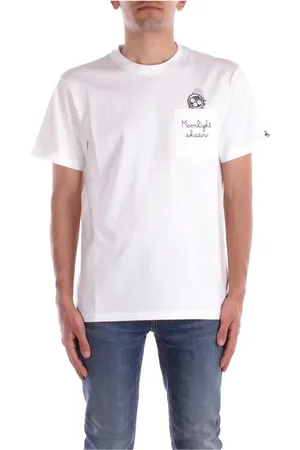 MC2 SAINT BARTH Koszulki, Mężczyzna, Biały, S, Bawełna, Logo Front Pocket T-shirt Polos