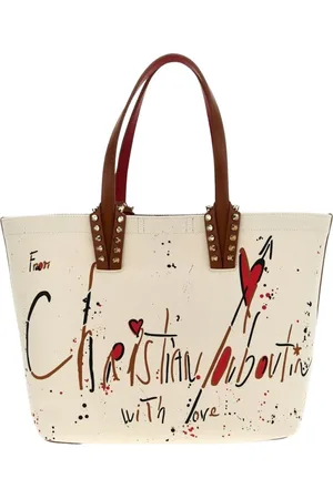 Christian Louboutin Torebki, Kobieta, Beżowy, ONE SIZE, Kolorowa torba na ramię z ćwiekami