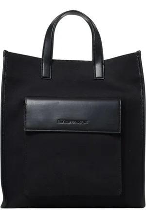 Emporio Armani Torebki, Mężczyzna, Czarny, ONE SIZE, Elegancka Skórzana Torba na Ramię