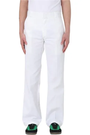 Dickies Spodnie, Mężczyzna, Biały, W30, Klasyczne spodnie robocze w oliwkowym kolorze