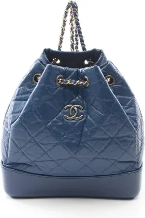 CHANEL Pre-owned, Kobieta, Niebieski, ONE SIZE, Skóra, Pre-owned Leather backpacks