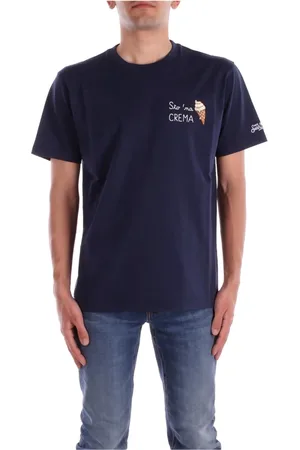 MC2 SAINT BARTH Koszulki, Mężczyzna, Niebieski, L, Bawełna, Niebieski T-shirt Polo z Logo