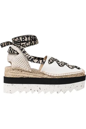 Stella McCartney Buty, Kobieta, Beżowy, 37 EU, Czarne Espadryle na Sznurowadła dla Kobiet