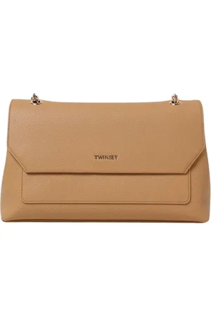Twin-Set Torebki, Kobieta, brązowy, ONE SIZE, Niebieska skórzana torba na ramię