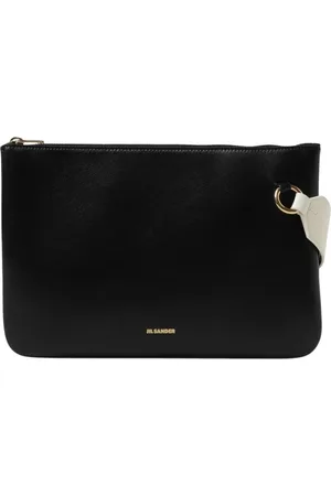 Jil Sander Torebki, Kobieta, Czarny, ONE SIZE, Czarna skórzana torba na ramię