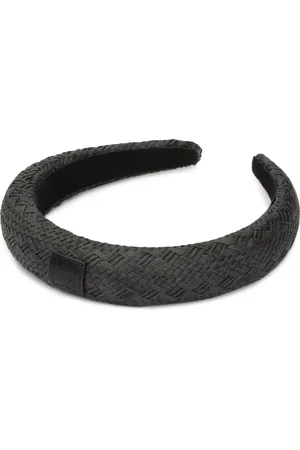 Kazar Akcesoria, Kobieta, Czarny, ONE SIZE, Czarna pleciona opaska z papierowej słomy