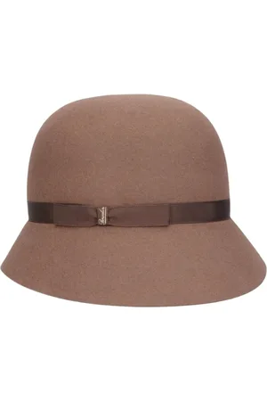 Borsalino Akcesoria, Kobieta, brązowy, S, Retro Styl Jesień/Zima Czapka