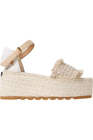 Stella McCartney Buty, Kobieta, Beżowy, 36 EU, Zamsz, Espadryle z Frędzlami
