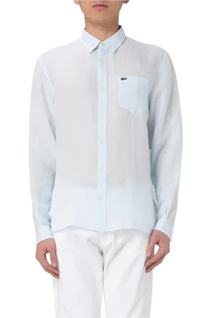 Lacoste Koszule, Mężczyzna, Niebieski, 3XL, Niebieska Koszula z Długim Rękawem