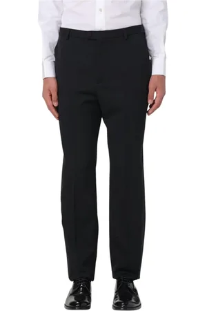 Saint Laurent Spodnie, Mężczyzna, Czarny, M, Czarne Spodnie do Sukienki Straight-Leg