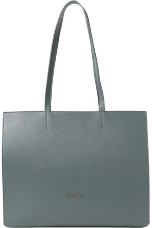 Patrizia Pepe Torebki, Kobieta, Zielony, ONE SIZE, Elegancka Skórzana Torba na Ramię