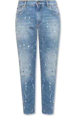 Dolce & Gabbana Jeansy, Mężczyzna, Niebieski, M, Denim, Niebieskie Jeansyy z Bawełny