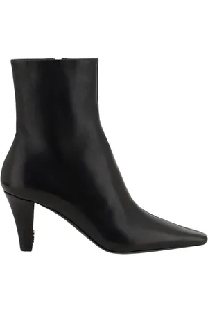 Saint Laurent Buty, Kobieta, Czarny, 36 EU, Zamsz, Czarne Zamszowe Botki Elegancki Styl