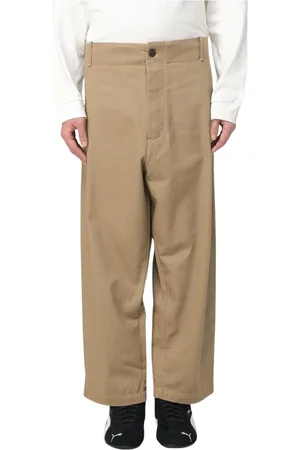 Vivienne Westwood Spodnie, Mężczyzna, Beżowy, L, Beżowe Spodnie Wide Leg