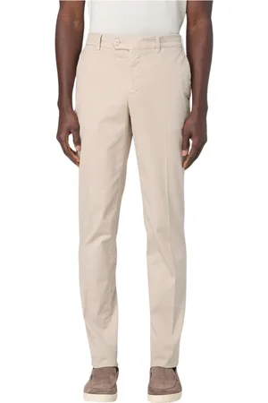 Brunello Cucinelli Spodnie, Mężczyzna, Beżowy, M, Eleganckie Beżowe Spodnie Casual