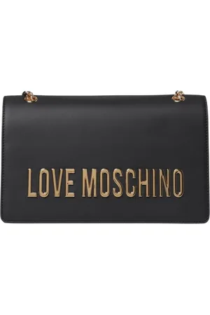 Moschino Torebki, Kobieta, Czarny, ONE SIZE, Czarna Łańcuchowa Torba na Ramię Stylowy Dodatek