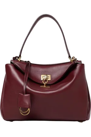 Balenciaga Torebki, Kobieta, Czerwony, ONE SIZE, Len, Bordowy Uchwyt na Górze Torba na Ramię