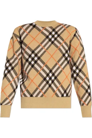 Burberry Swetry, Kobieta, Beżowy, S, Wełna, Wełniany sweter