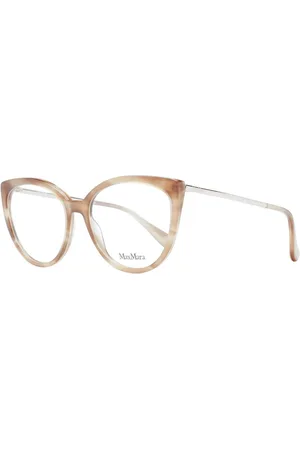 Max Mara Akcesoria, Kobieta, brązowy, ONE SIZE, Brązowe Okulary Optyczne dla Kobiet Cat Eye