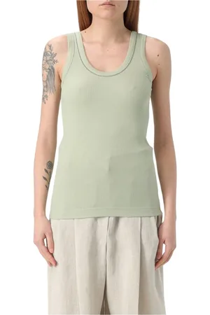 Brunello Cucinelli Koszulki, Kobieta, Zielony, S, Elegancki T-shirt z okrągłym dekoltem