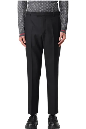 Gucci Spodnie, Mężczyzna, Czarny, L, Czarne Spodnie Straight Leg
