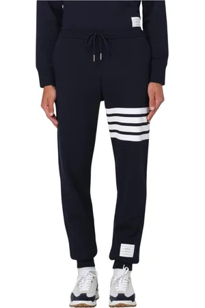 Thom Browne Spodnie, Mężczyzna, Niebieski, S, Klasyczne Spodnie Dresowe w Stylu Niebieskim