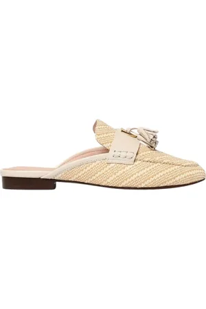 Coccinelle Buty, Kobieta, Beżowy, 38 EU, Czarne Raffia Tassel Mules dla Kobiet