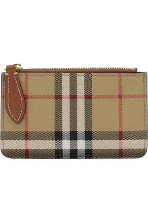 Burberry Akcesoria, Kobieta, Beżowy, ONE SIZE, Klasyczny Portfel na Zamek