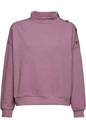 ESPRIT Swetry, Kobieta, Fioletowy, L, Bawełna, Uniwersalne Bluzy i Swetry