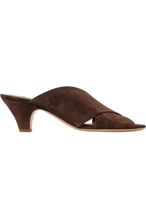 Casadei Buty, Kobieta, brązowy, 39 EU, Zamsz, Eleganckie Zamszowe Sandały Na Obcasie Kobieta