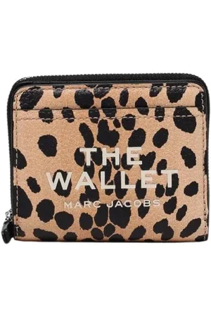 Marc Jacobs Akcesoria, Kobieta, Wielobarwność, ONE SIZE, Portfel z nadrukiem leoparda i zamkiem błyskawicznym