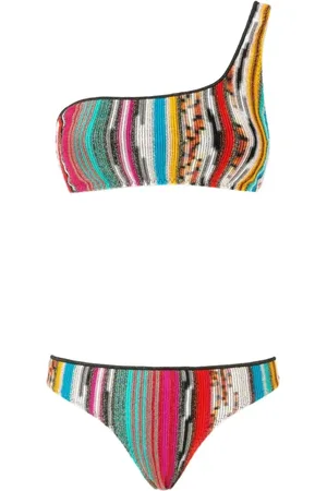 Missoni Stroje kąpielowe, Kobieta, Wielobarwność, S, Żywy Bikini dla Stylu Plażowego