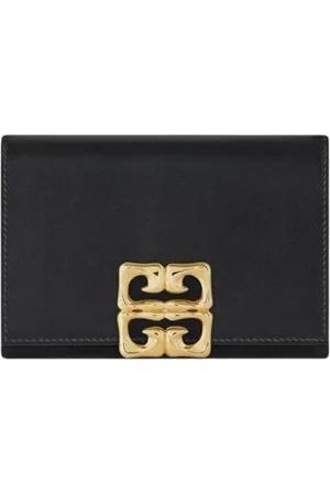 Givenchy Akcesoria, Kobieta, Czarny, ONE SIZE, Czarna Skórzana Portmonetka dla Kobiet